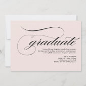 Elegante Script Overlay Foto Graduation Party Einladung (Rückseite)