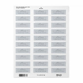 Elegante Script Pastel Blue Family Rücksendeadress (Vorne)