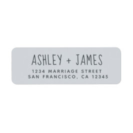 Elegante Script Pastel Blue Wedding Rücksendeadres