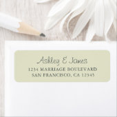 Elegante Script Pastel Green Wedding Rücksendeadre (Insitu)