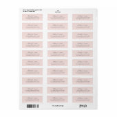 Elegante Script Pastel Pink Wedding Rücksendeadres (Vorne)