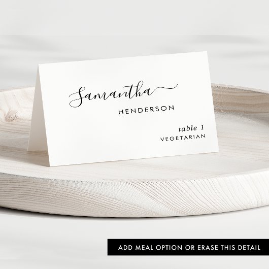 Elegante Script-Personalisierte Hochzeiten-Platzka Tischnummer