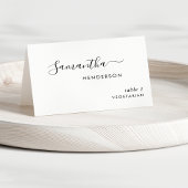 Elegante Script-Personalisierte Hochzeiten-Platzka Tischnummer