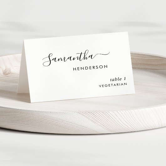 Elegante Script-Personalisierte Hochzeiten-Platzka Tischnummer