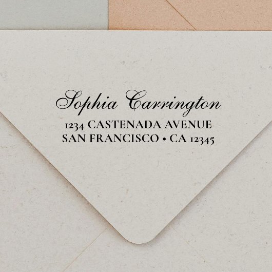 Elegante Script-Personalisierte Rücksendeadresse Permastempel