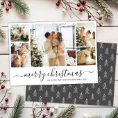 Elegante Script Pic Collage Weihnachtskarte Einladung
