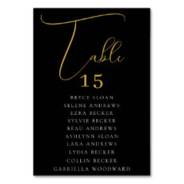 Elegante Script-Platzierung Tischnummer