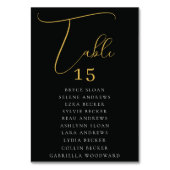 Elegante Script-Platzierung Tischnummer (Rückseite)