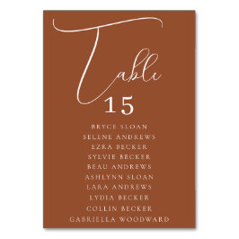 Elegante Script-Platzierung Tischnummer