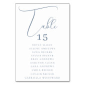 Elegante Script-Platzierung Tischnummer (Rückseite)