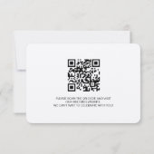 Elegante Script QR Code Generator Hochzeitswebsite RSVP Karte (Rückseite)