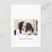 Elegante Script QR Code Hochzeit RSVP-Karte Begleitkarte (Rückseite)