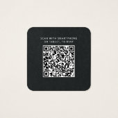 Elegante Script-QR-Code-Hochzeits-RSVP-Mini-Karte (Rückseite)