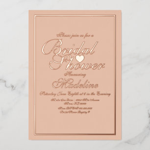 Elegante Script-Rand-Herz-Junggesellinnen-Abschied Folieneinladung