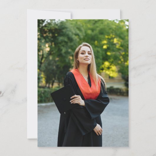 Elegante Script RN Nursing Foto Graduation Party Einladung (Rückseite)