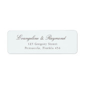 Elegante Script-Rococo-Hochzeitsadresse (Vorne)