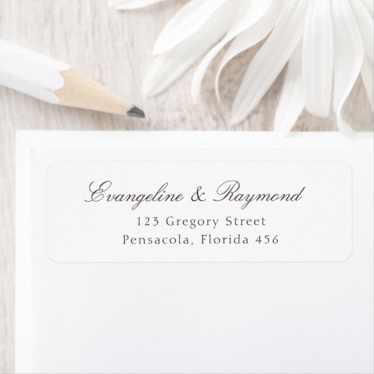 Elegante Script-Rococo-Hochzeitsadresse (Insitu)