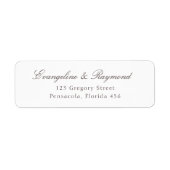 Elegante Script-Rococo-Hochzeitsadresse (Vorne)
