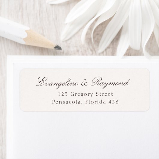 Elegante Script-Rococo-Hochzeitsadresse (Insitu)