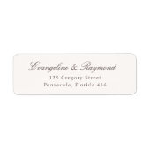 Elegante Script-Rococo-Hochzeitsadresse (Vorne)
