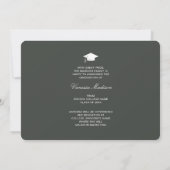 Elegante Script-Rose-Blume | Modernes Foto Grad an Ankündigung (Rückseite)