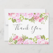 Elegante Script Rose Garden Business - Danke, dass Dankeskarte (Vorderseite)