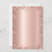 Elegante Script-Rose Gold 50. Hochzeitstag Einladung (Rückseite)