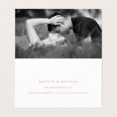 Elegante Script Rose Gold Foil Geschenkkarte Visitenkarten (Innenseite Aufgefaltet)