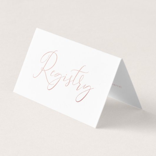 Elegante Script Rose Gold Foil Geschenkkarte Visitenkarten (Vorderseite)