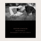 Elegante Script Rose Gold Foil Geschenkkarte Visitenkarten (Innenseite Aufgefaltet)