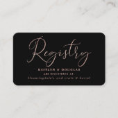 Elegante Script-Rose Gold Foil Geschenkkartei Begleitkarte (Vorderseite)