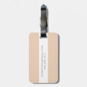 Elegante Script-Rose Gold Gepäckanhänger (Rückseite vertikal)