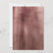 Elegante Script-Rose Gold Postponed Wedding Card Einladung (Rückseite)