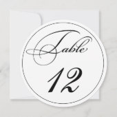 Elegante Script Round-Tischnummer-Cards Einladung (Vorderseite)