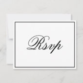 Elegante Script-RSVP-Karte (Vorderseite)
