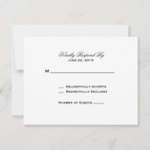 Elegante Script-RSVP-Karte (Rückseite)