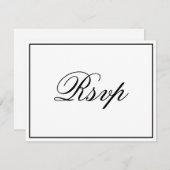 Elegante Script-RSVP-Karte (Vorne/Hinten)