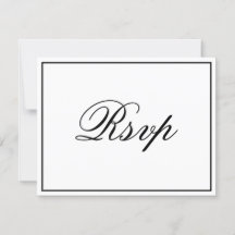 Elegante Script-RSVP-Karte