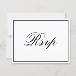 Elegante Script-RSVP-Karte