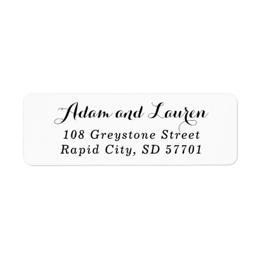 Elegante Script-Rücksendeadresse (Vorne)