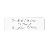 Elegante Script-Rücksendeadresse (Vorne)