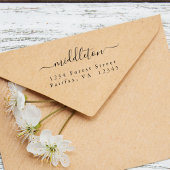 Elegante Script-Rücksendeadresse Gummistempel