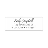 Elegante Script-Rücksendeadresse Minimalistisch Mo Permastempel (Design)