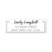 Elegante Script-Rücksendeadresse Minimalistisch Mo Permastempel (Design)