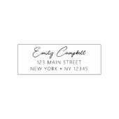 Elegante Script-Rücksendeadresse Minimalistisch Mo Permastempel (Design)