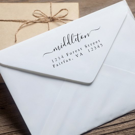 Elegante Script-Rücksendeadresse Permastempel