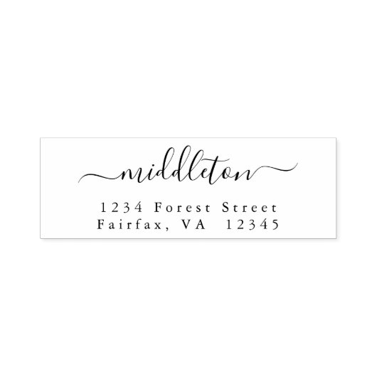 Elegante Script-Rücksendeadresse Permastempel (Design)