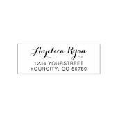 Elegante Script-Rücksendeadresse Selbstfarbige Bri Permastempel (Design)