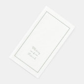 Elegante Script Sage Green Wedding Couple Formal Serviette (Ecke)
