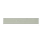 Elegante Script Sage Green Wedding Einladungsbanderole (Flach)